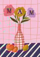 Pretty Mother's Day Card - Mam - Floral Vase created by Jessie Maeve Studio