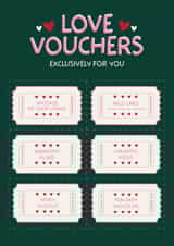 Cute Valentine's Day Card - Love Vouchers created by Puns and Needles