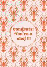Chef Celebration Design with Lobster Pattern created by Elisabeth Cölfen