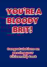 Congratulations card – British Citizen Test created by AG cards
