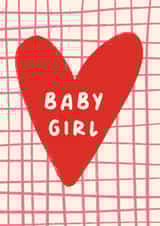 Classic New Baby Card - Baby Girl created by Print & Pigment