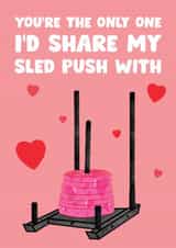 Hyrox Card Crossfit Anniversary Card Gym Card Sled Push Gym Couple created by ClemBow Studio