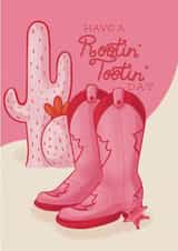 Cute Birthday Card - Rootin' Tootin' Day created by EvercrafterDesign