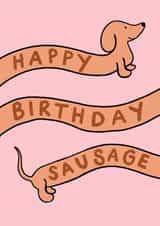 Sausage Dog Birthday Card created by Chloé Street
