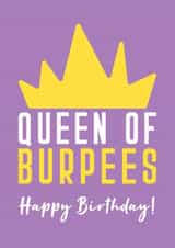 Fun Birthday Card - For Her - Burpees created by Fierce Females Club