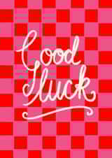 Fun Good Luck Card - Bright Checkerboard created by Kavita