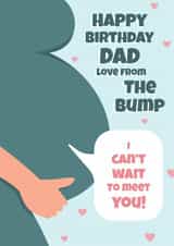 Cute Happy Birthday Card - For Dad To Be - From The Bump created by Digital Waves