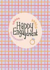 Cute Engagement Card - Check Design created by Kavita