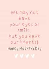 Cute Mother's Day Card - For Stepmum Or Mother Figure - Hearts created by Little Prints Fred Designs