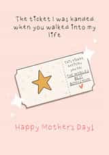 Cute Mother’s Day Card - For Bonus Mum - Ticket created by Little Prints Fred Designs