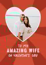 Personalised Valentines Day Photo Card created by @hollielonglanddesigns - Sweet Valentine's Day Card - For Wife - Heart