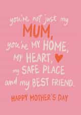 Heartfelt Mother's Day Card - For Mum - Not Just My Mum created by Sweetlove Press