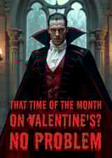 Cheeky Valentine's Day Card - That Time Of The Month on Valentine's? - Vampire created by Salman Studio