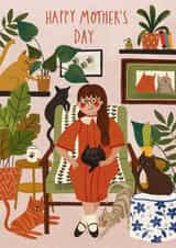 Cute Mother's Day Card - Cats - Plants created by AbiGoLucky