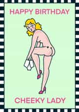 Cheeky Lady Birthday Card created by Sweet Divine