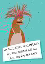 Funny Birthday Card - Pepe The Prawn created by @Laura Lonsdale Designs