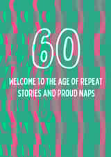 Funny Birthday Card - 60th - Naps created by @Laura Lonsdale Designs