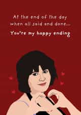 Cute Valentine's Day Card - Nessa - You're My Happy Ending created by Original Fox Cards