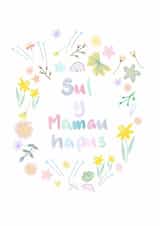 Cute Mother's Day Card - Sul Y Mamau Hapus - Flowers created by Paperleaf Studios 