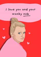 Funny Valentine's Day Card - This Country - Wonky Nob created by Original Fox Cards