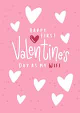 Cute Valentine's Day Card - For Wife - First Valentine's created by Parsy Designs