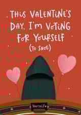Funny Valentine's Day Card - The Traitors - Voting To Snog You created by Abbie Imagine