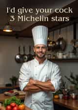 Face Swap Personalised Valentine’s Card – Naughty Chef with Michelin Cock created by Janath