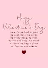 Classic Valentine's Day Card - For Wife - Forever And Always created by Cake For Breakfast