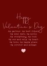 Classic Valentine's Day Card - Partner - Forever And Always created by Cake For Breakfast