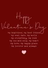 Classic Valentine's Day Card - Boyfriend - Forever And Always created by Cake For Breakfast