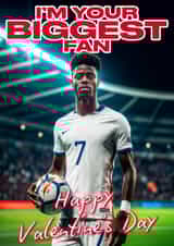 Fun Valentine's Day Card - Bukayo Saka - Biggest Fan created by Richy B