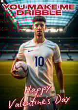 Funny Valentine's Day Card - Jude Bellingham - Make Me Dribble created by Richy B