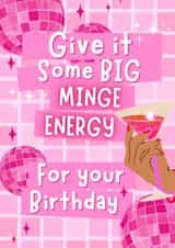 Funny Birthday Card - Big Minge Energy created by Original Fox Cards