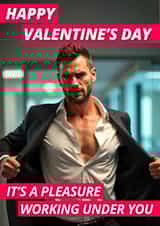 Naughty Valentine's Day Card - It's A Pleasure Working Under You created by Wits & Giggles