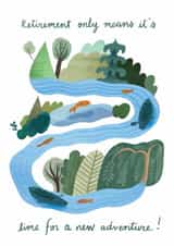Classic Retirement Card - New Adventure created by Forget Me Not Illustration