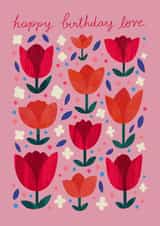 Pretty Birthday Card - Tulips created by Forget Me Not Illustration