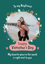 Personalised Valentines Day Photo Card created by Evie Garnett Designs - Cute Valentine's Day Card - For Boyfriend - Next To You