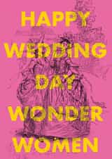 Fun Wedding Card - Wonder Women - Lesbian Couple created by OBJECTABLES