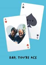 Personalised Birthday Photo Card created by Sophie Kent Illustration - Cute Birthday Card - For Dad - You’re Ace