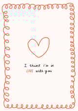 Valentine’s Day cute minimal romantic anniversary card created by Doodled By Anya