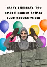 Fun Birthday Card - Monty Python - Empty Headed Animal created by Swish & Scribble
