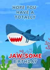 Cute Shark Kids Birthday Card created by DigitalBunny