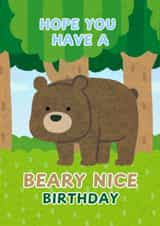 Cute Bear Pun Kids Birthday Card created by DigitalBunny