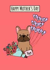 Cute Mothers Day Card - Flowers - From The Dog created by Natalie Tuck