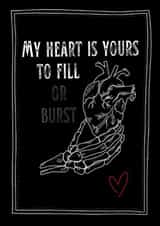Elder emo valentine or anniversary skeleton heart created by Big Charlotte Draws