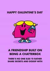 Little Miss Chatterbox - Heartfelt Galentine's Day Card created by Mr. Men