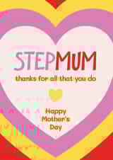 Classic Mother's Day Card - Step Mum - Thanks For All You Do created by Bev O'Connor || @oconnordesign