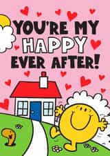 Cute Mr. Happy Valentines, Anniversary - Happy Ever After, Fiance, Partner created by Mr. Men