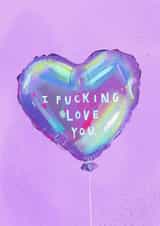 Funny Anniversary Card - Heart Balloon created by Studio Snow