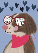 Cute Valentine's Day Card Puppy Dog Eyes created by Emma Hudson